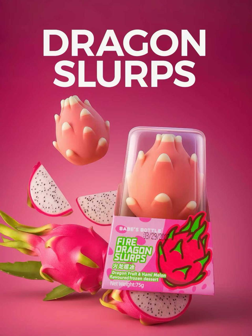 Dragon Fruit Ice- Cream/ Dessert- 24pk