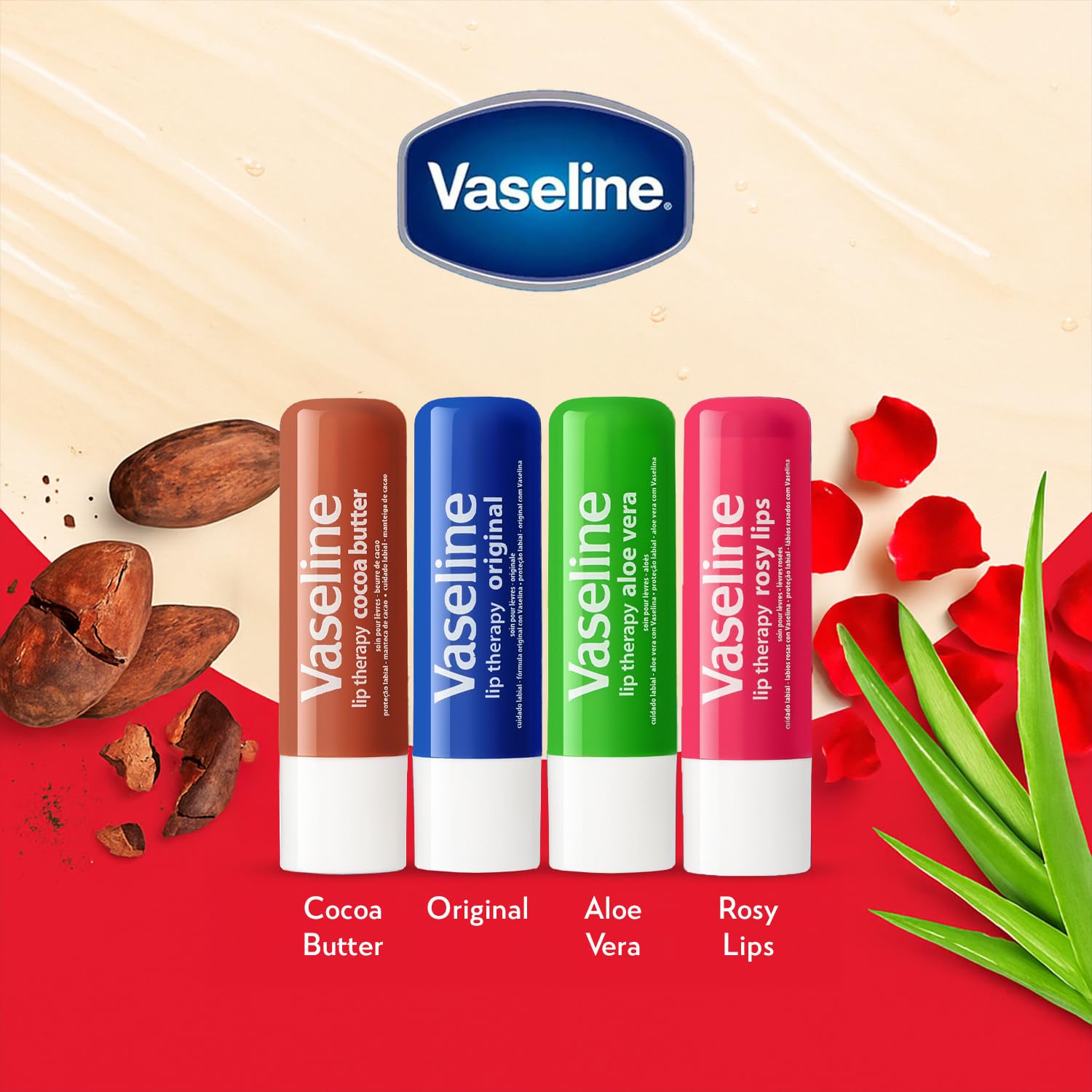 Vaseline Lip Balm- Original- 4.8gm- 6pk
