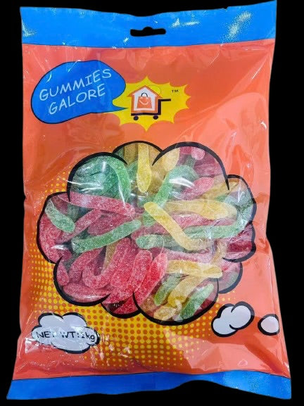 Gummy Galore- Sour Worms - 2kg