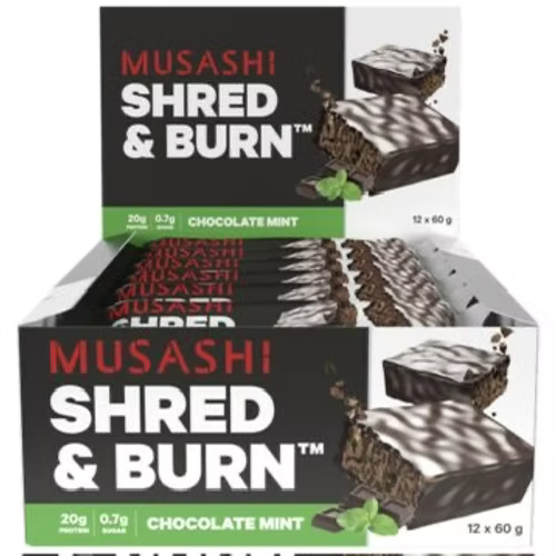 Musashi Shed N Burn Choc Mint- 60gm-12pk