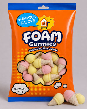 Gummies Galore Foam ice cream cones 2kg