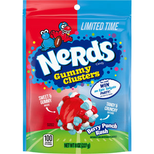 Nerds Gummy Cluster Berry Punch Peg Bag- 140gm - 12pk