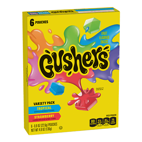 Gushers variety Pack Tropical strawberry 136g-5pk
