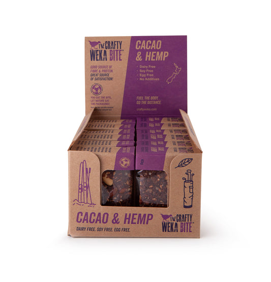 THE CRAFTY WEKA BAR CACAO & HEMP 40g Bite