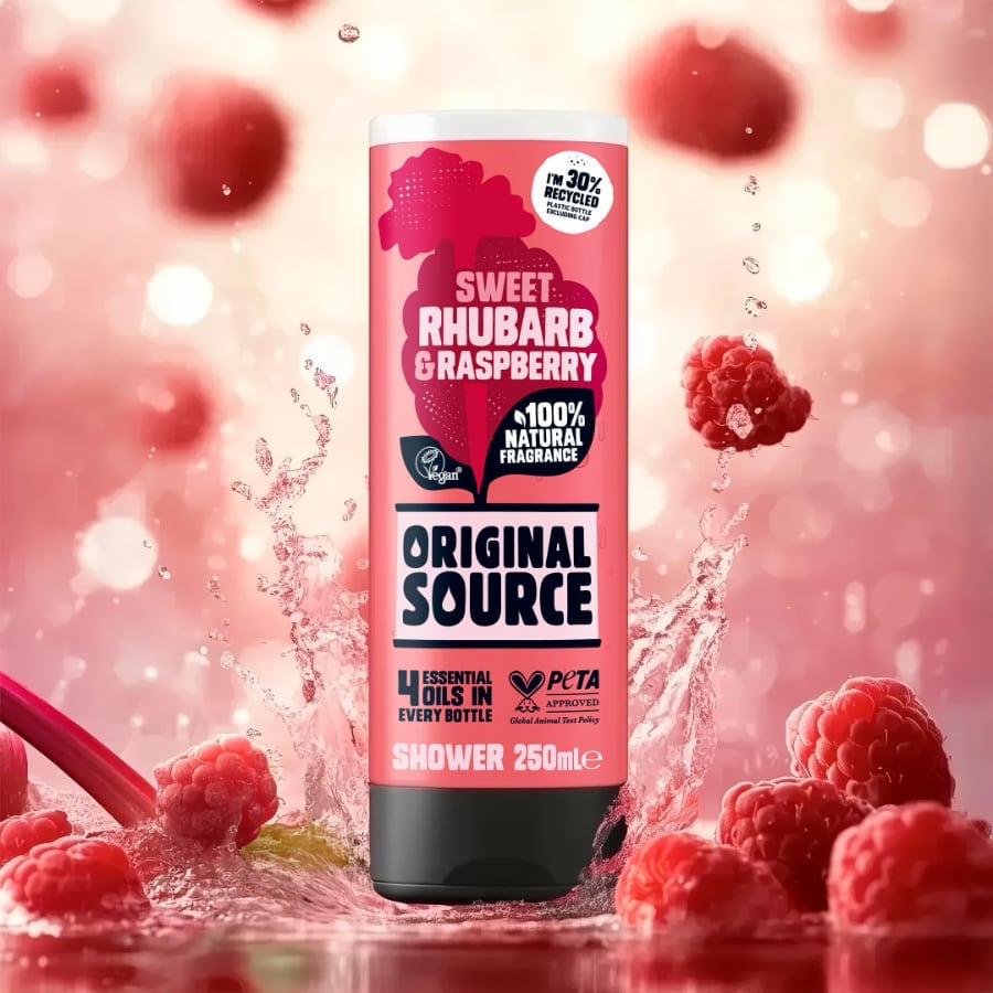 Original Source Body Wash Sweet Rhubarb & Rasphberry 250ml- 6pk