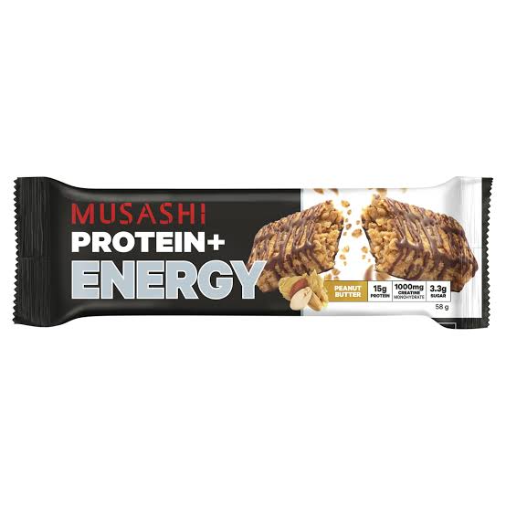 Musashi Energy Bar Peanut Butter 58gm- 12pk