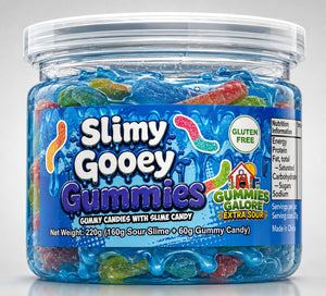 Slimy Goey Gummies Blueberry 220g -24pk
