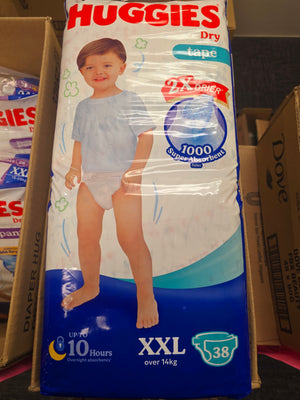 Huggies Dry Nappies Tape Size xxl over 14kg -3 Pack price