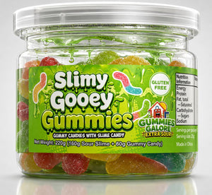 Slimy Goey Gummies Apple 220g -24pk