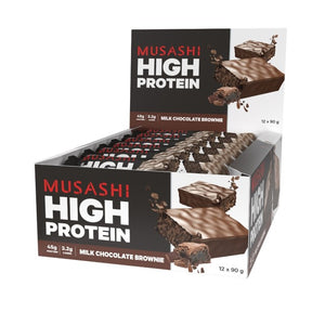 Musashi HP45  Bar- Milk Choc Brownie 90gm- 12pk