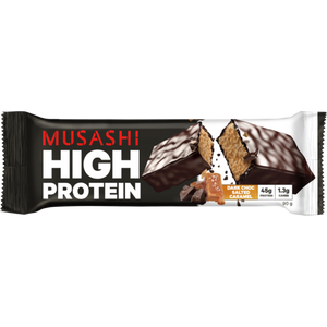 Musashi HP45 Bar- Dark Choc Salted Caramel 90gm- 12pk