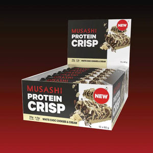 Protein Crisp Bar- White Choc Cookies n Cream 60gm- 12pk