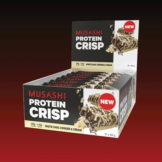 Protein Crisp Bar- White Choc Cookies n Cream 60gm- 12pk