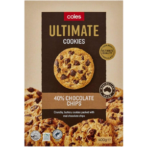 Coles Chocolate Cookies-400gm- 4pk
