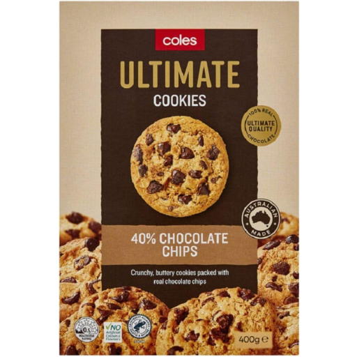 Coles Chocolate Cookies-400gm- 4pk