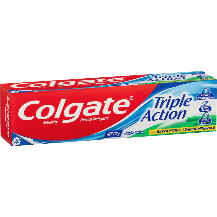 Colgate Triple Action 180gm- 3 pack ($2.15 / Unit)