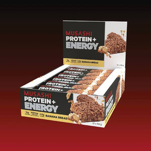 Musashi Energy Bar Banana Bread - 58gm- 12pk