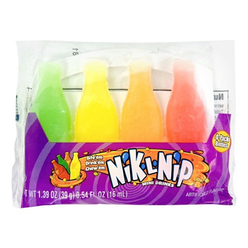 Wax candy Nip n Lik Mini Drinks  4pk- 12pk
