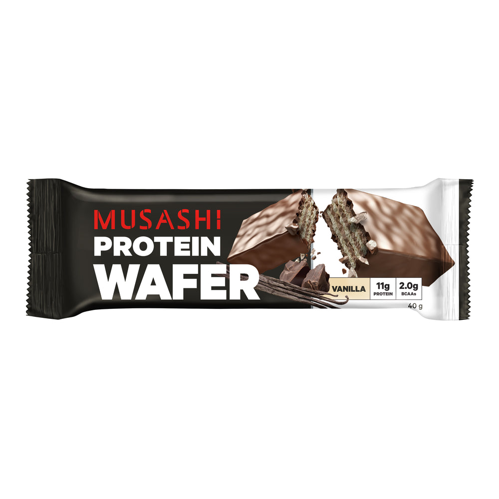 Musashi Protein Wafer Bar - Vanilla 40gm- 12pk