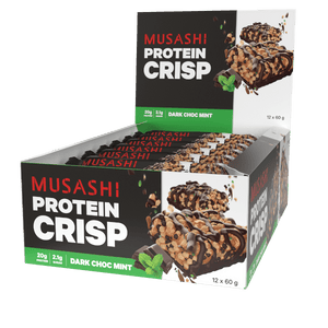 Protein Crisp Bar- Dark Choc Mint 60gm- 12pk