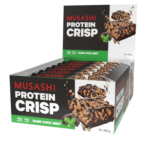 Protein Crisp Bar- Dark Choc Mint 60gm- 12pk